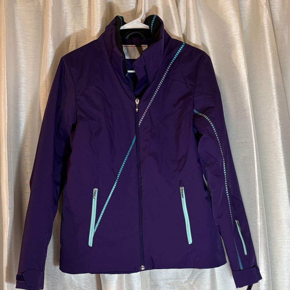 Vtg Spyder Ski Jacket Sz 6 Gorpcore Retro Y2K Purple White Spider Web